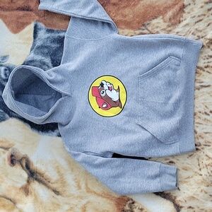 Buc-ee's Beaver Pull Over Gray Hoodie